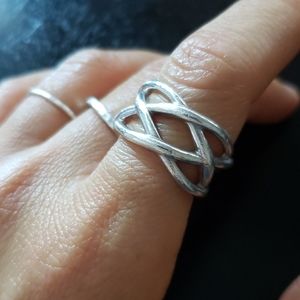 Guc Tiffany and Co Sterling Silver Weave ring
